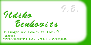 ildiko benkovits business card
